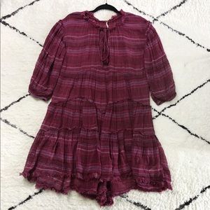 Free People tiered tunic dress Size S